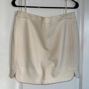 J. Crew Cream Mini Skirt